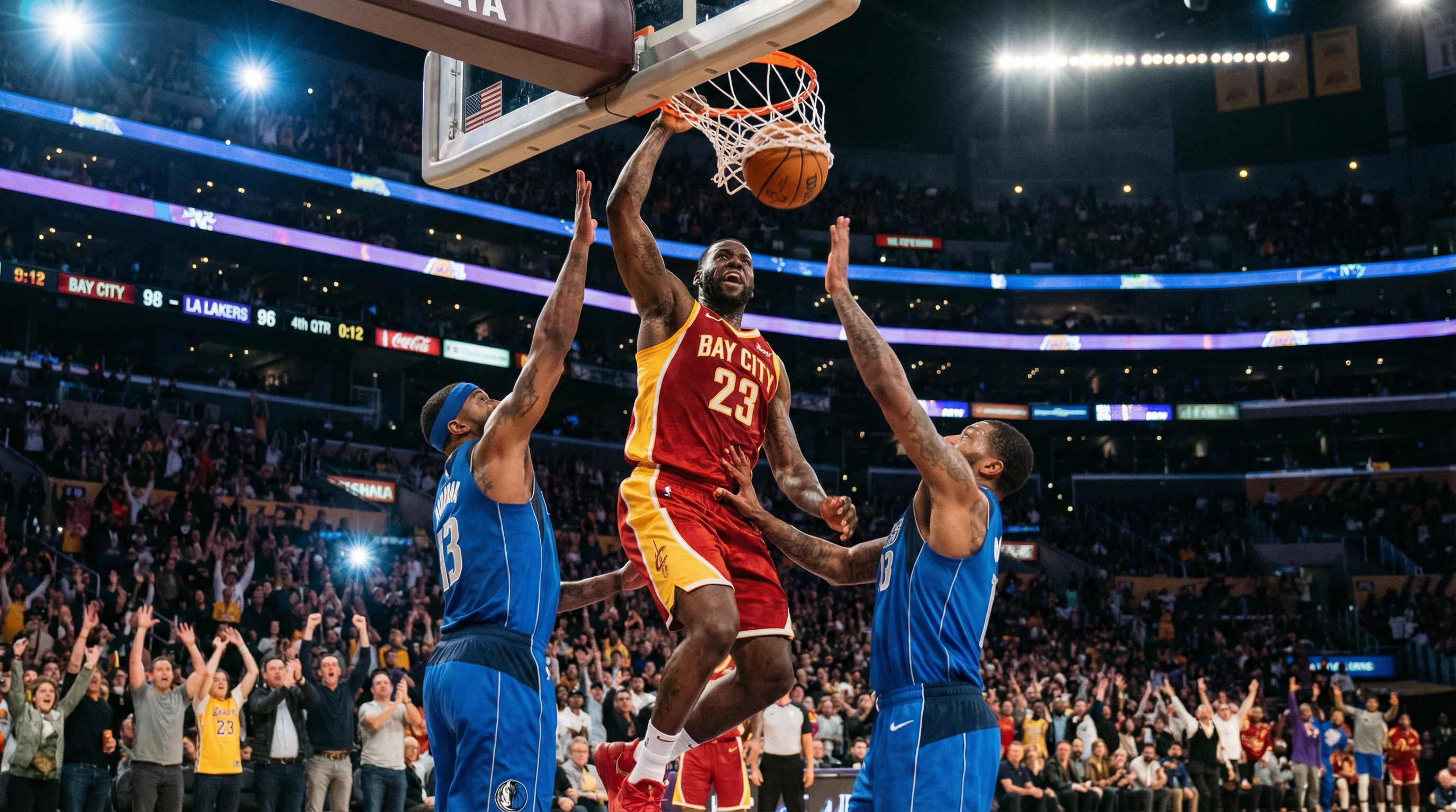 NBA篮球比赛精彩扣篮瞬间